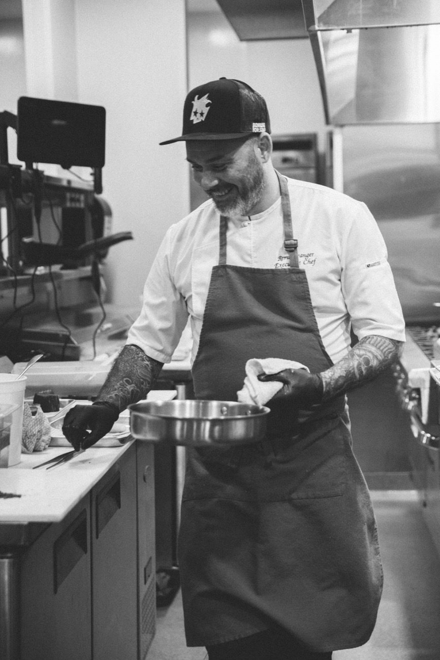 Chef Rémi Granger in the kitchen